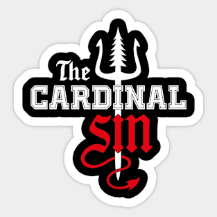 Cardinal Sin White Sticker